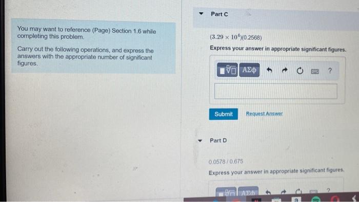 Solved You may want to reference (Page) Section 1.6 while | Chegg.com