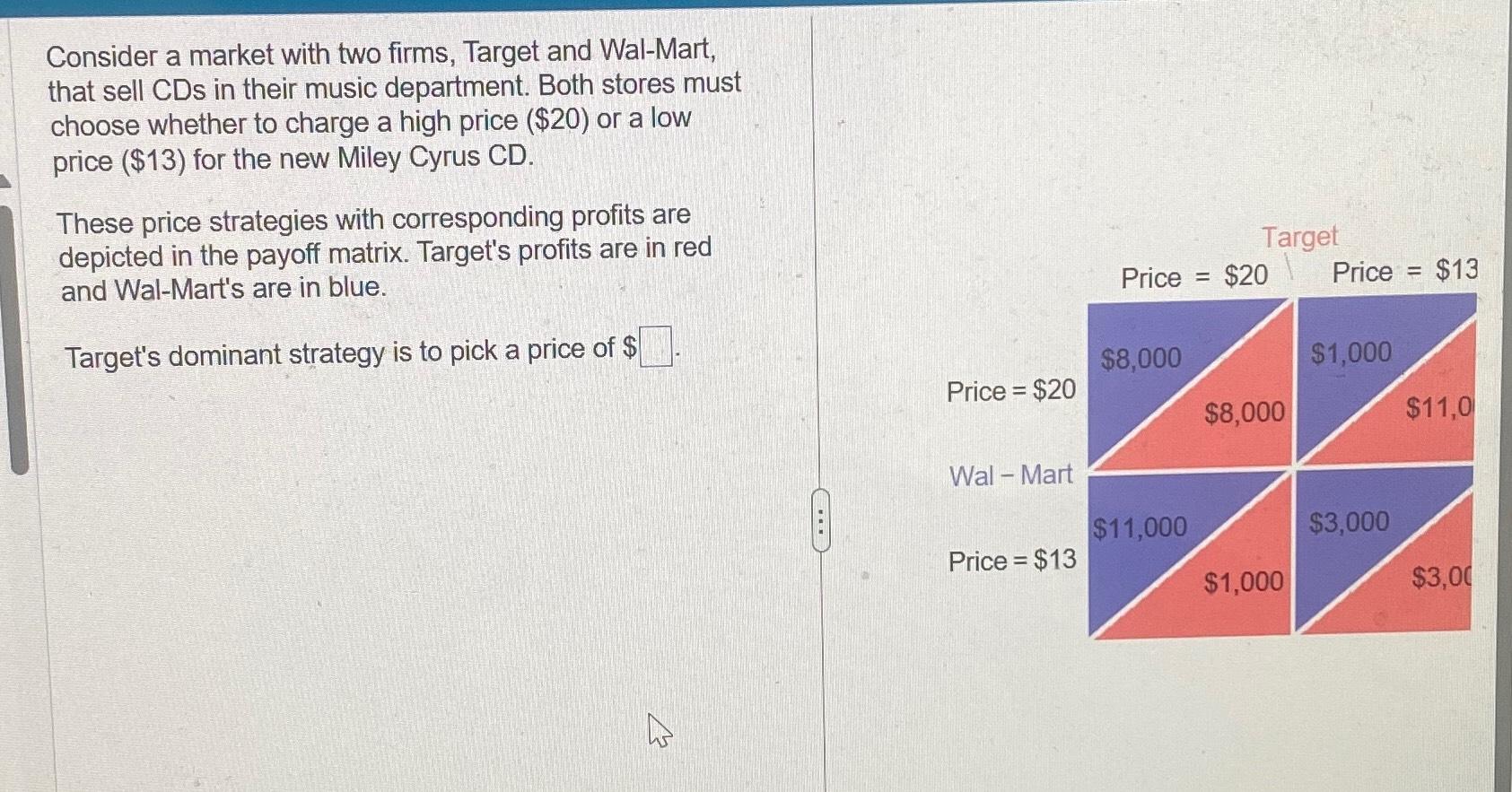 Solved Consider A Market With Two Firms Target And Chegg Com