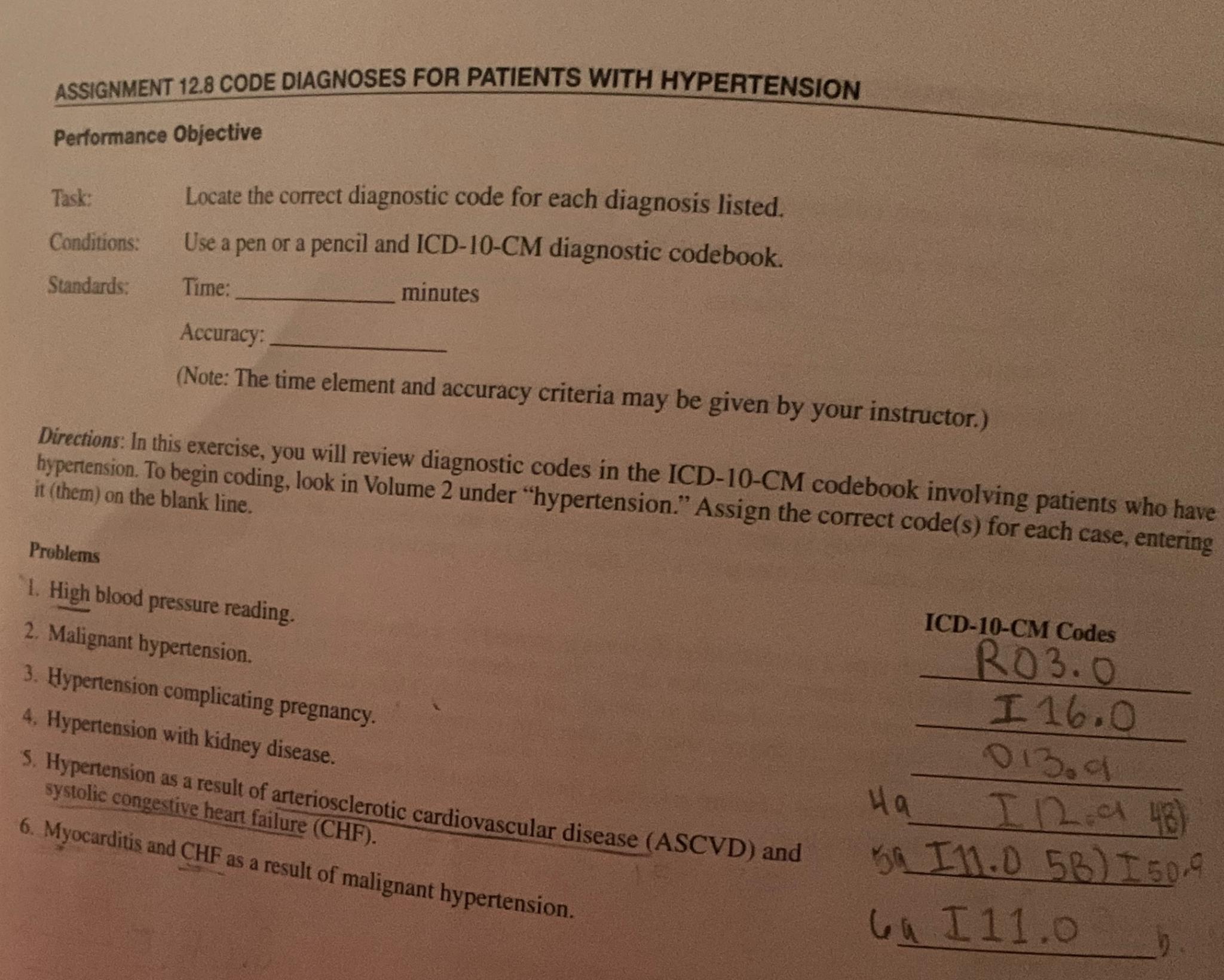 Solved ASSIGNMENT 20.20 ﻿CODE DIAGNOSES FOR PATIENTS WITH   Chegg.com