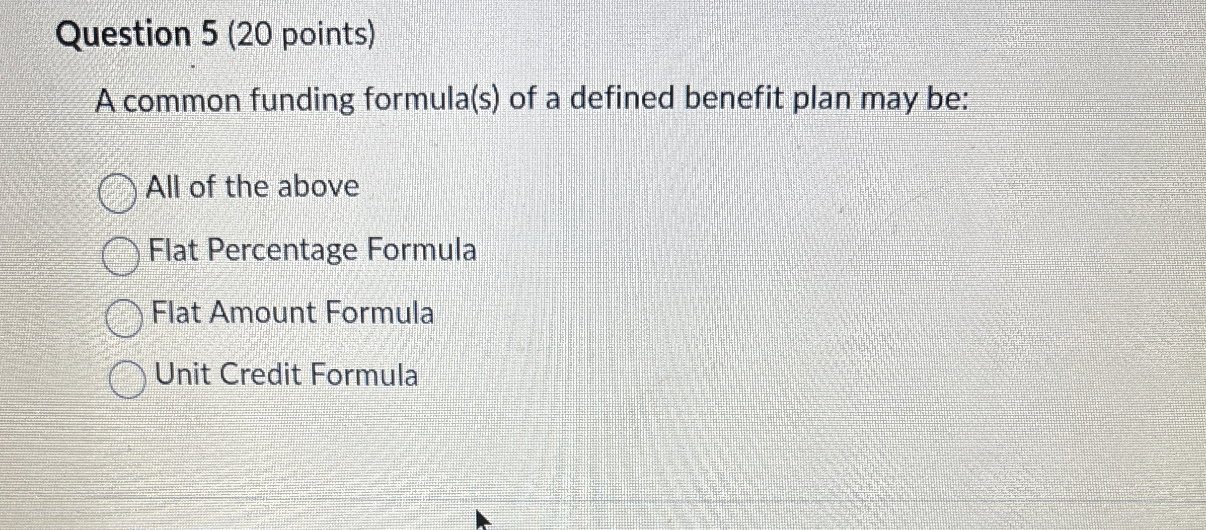 Solved Question 5 ( 20 ﻿points)A common funding formula(s) | Chegg.com
