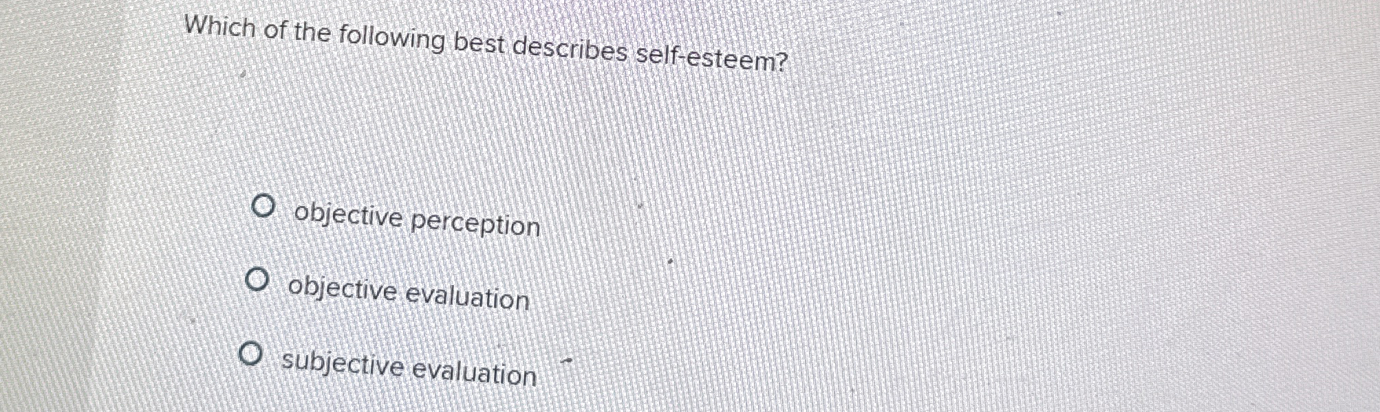 Solved Which of the following best describes | Chegg.com