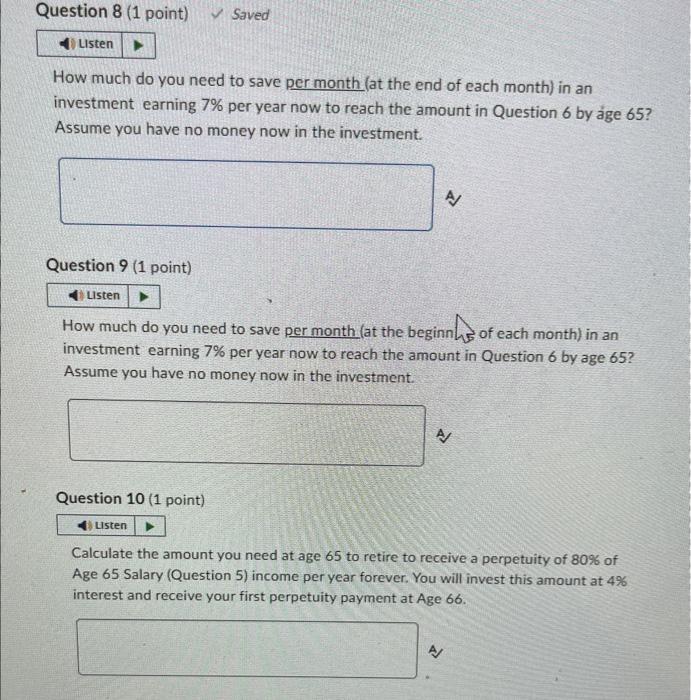 How much do you need to save per month (at the end of | Chegg.com