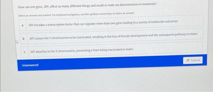 Solved How can one gene, SRY, affect so many different | Chegg.com