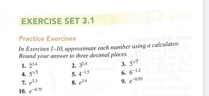 Solved Practice Exercises In Exercises 1-10, approximate | Chegg.com