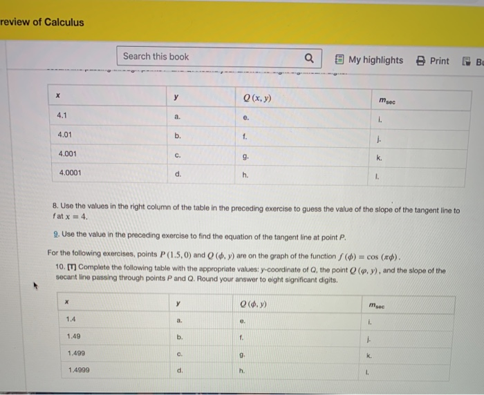 Solved Review Of Calculus Search This Book Q My Highlight Chegg Com