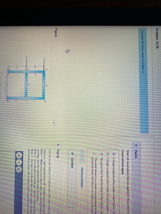 Solved Problem 12.39 Consider the frame shown in (Figure 1) | Chegg.com