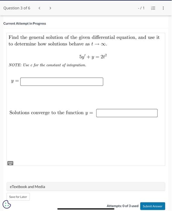 Solved Find the general solution of the given differential | Chegg.com