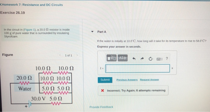 Solved Homework 7: Resistance And DC Circuits Exercise 26.19 | Chegg.com