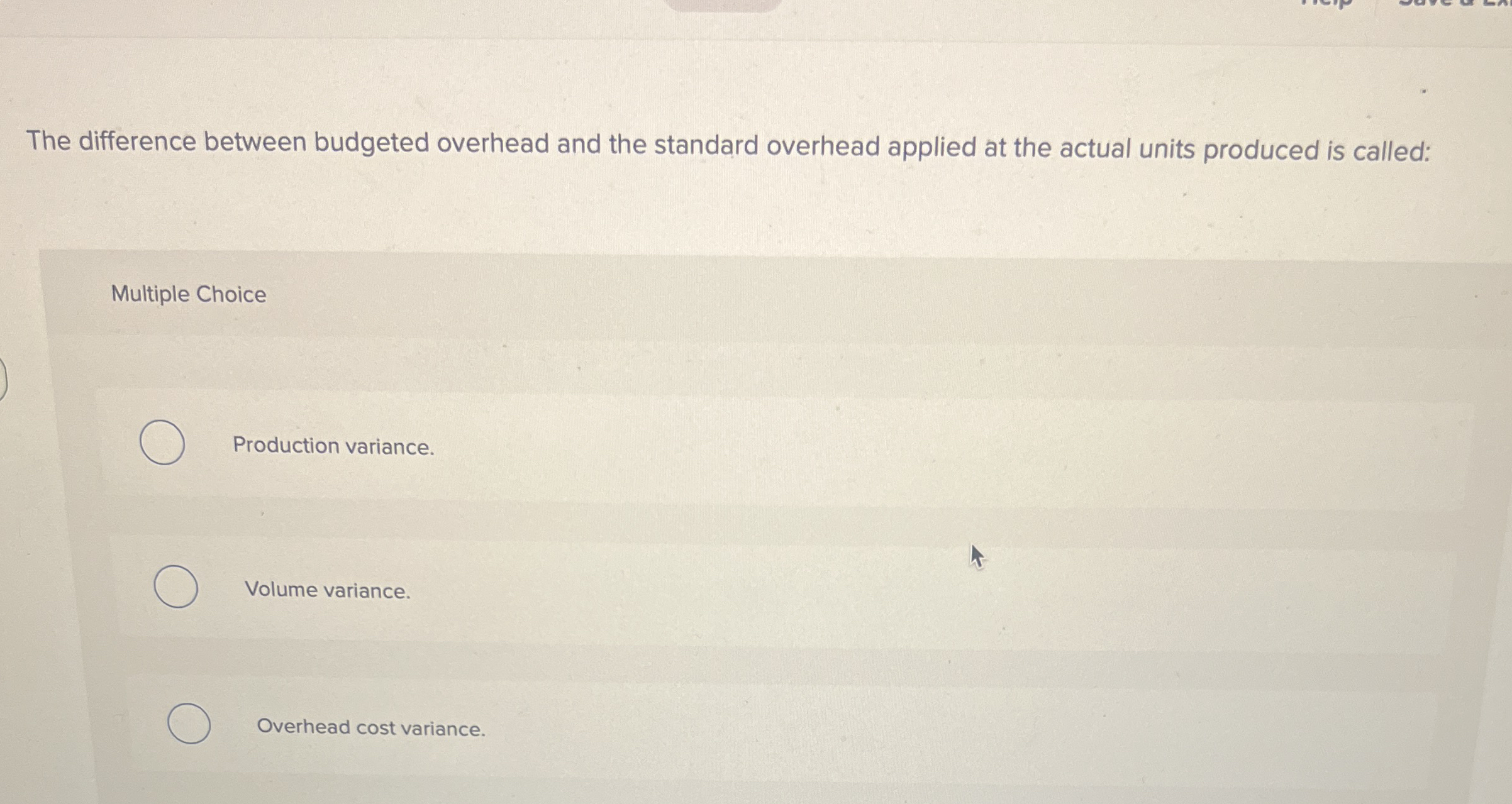 Solved The difference between budgeted overhead and the