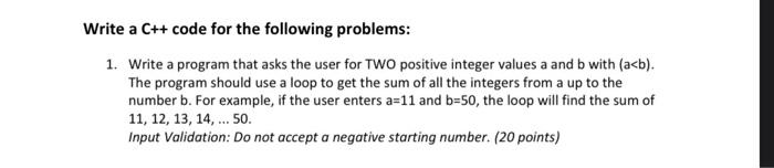 Solved Write a C++ code for the following problems: 1. Write | Chegg.com