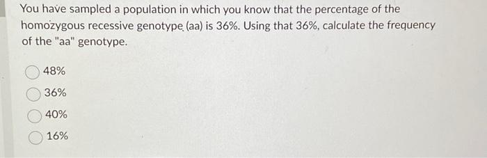 Solved You have sampled a population in which you know that | Chegg.com