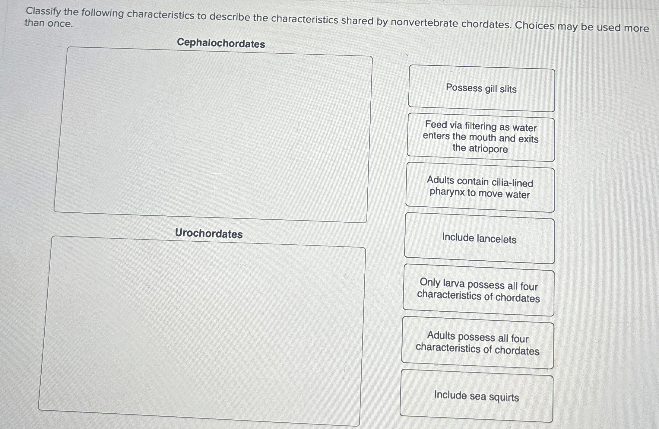 Solved Classify the following characteristics to describe | Chegg.com