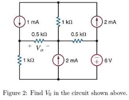 Solved Figure 2: Find Vo in the circuit shown above. | Chegg.com