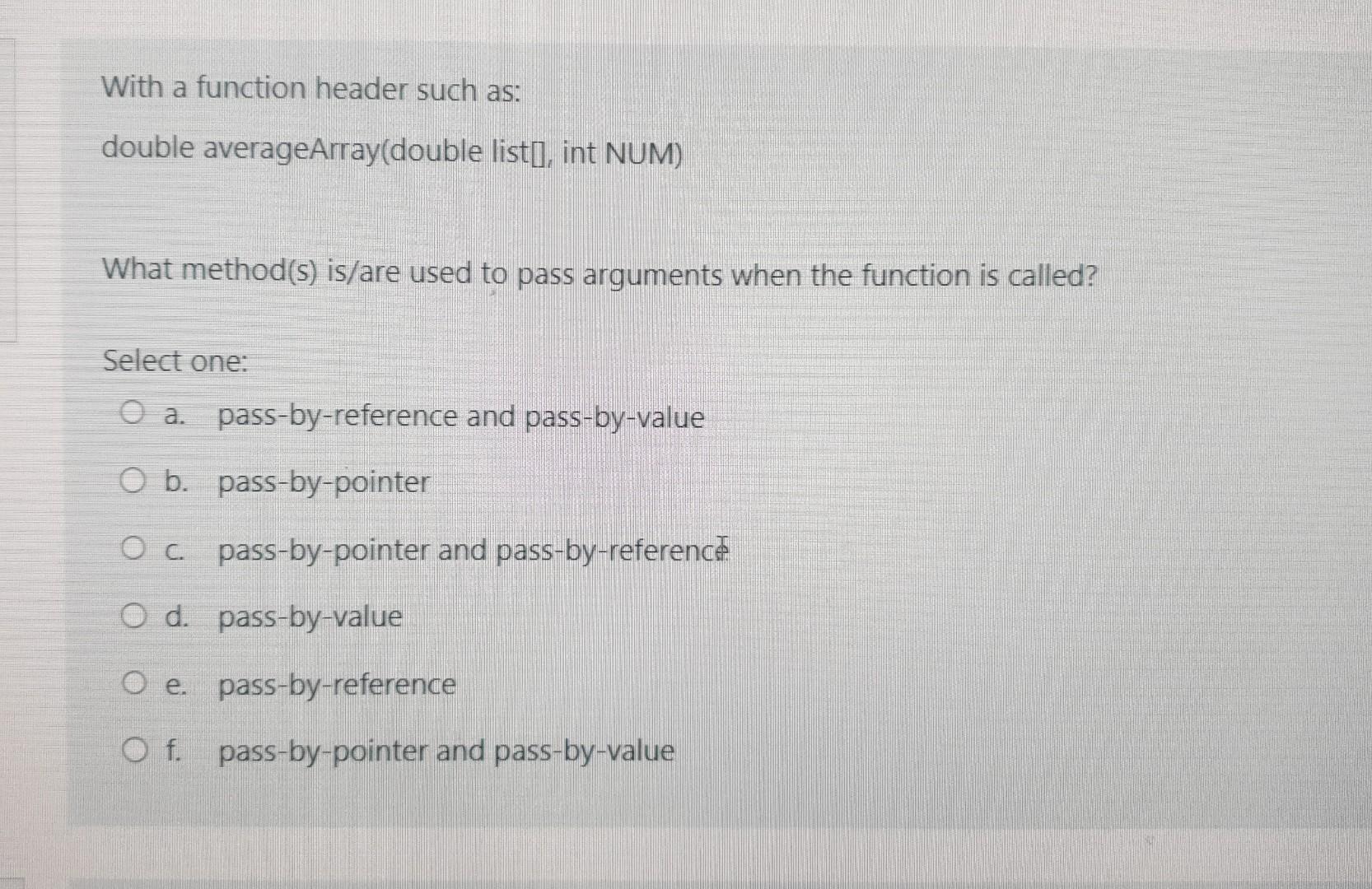 Solved With a function header such as: double | Chegg.com