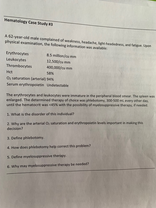 Hematology case studies ppt picture