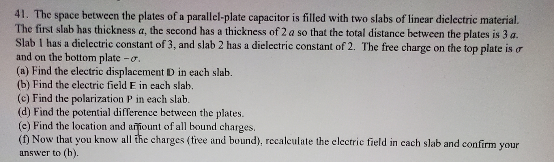 Solved The space between the plates of a parallelplate