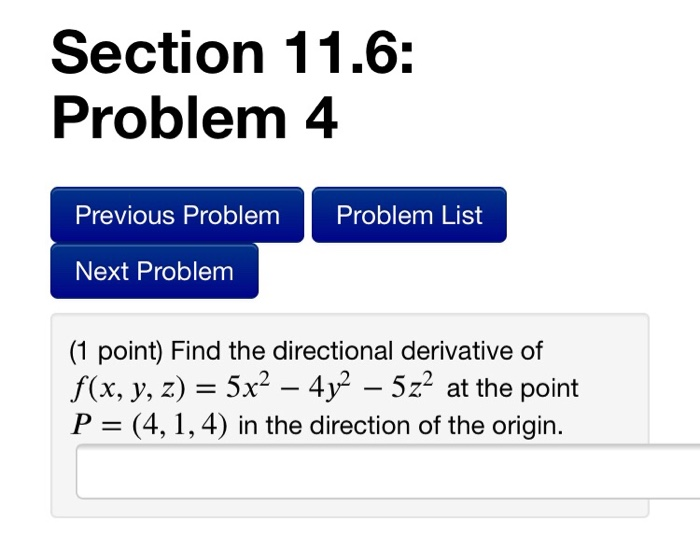 Solved Section 11.6: Problem 4 Previous Problem Problem List | Chegg.com