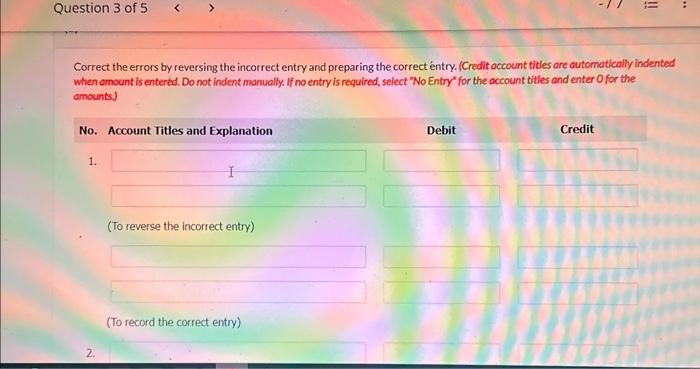 Solved Crane Company discovered the following errors made in | Chegg.com
