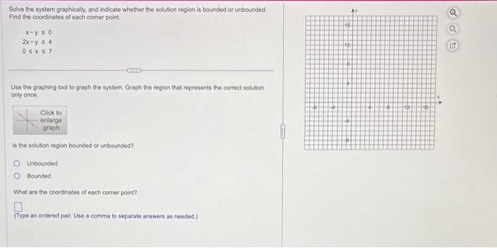 Solved Solve the system graphically, and indicate whether | Chegg.com