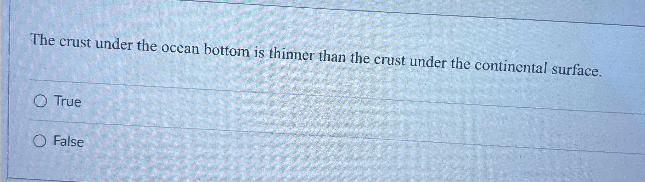 true or false the bottom of the ocean is flat