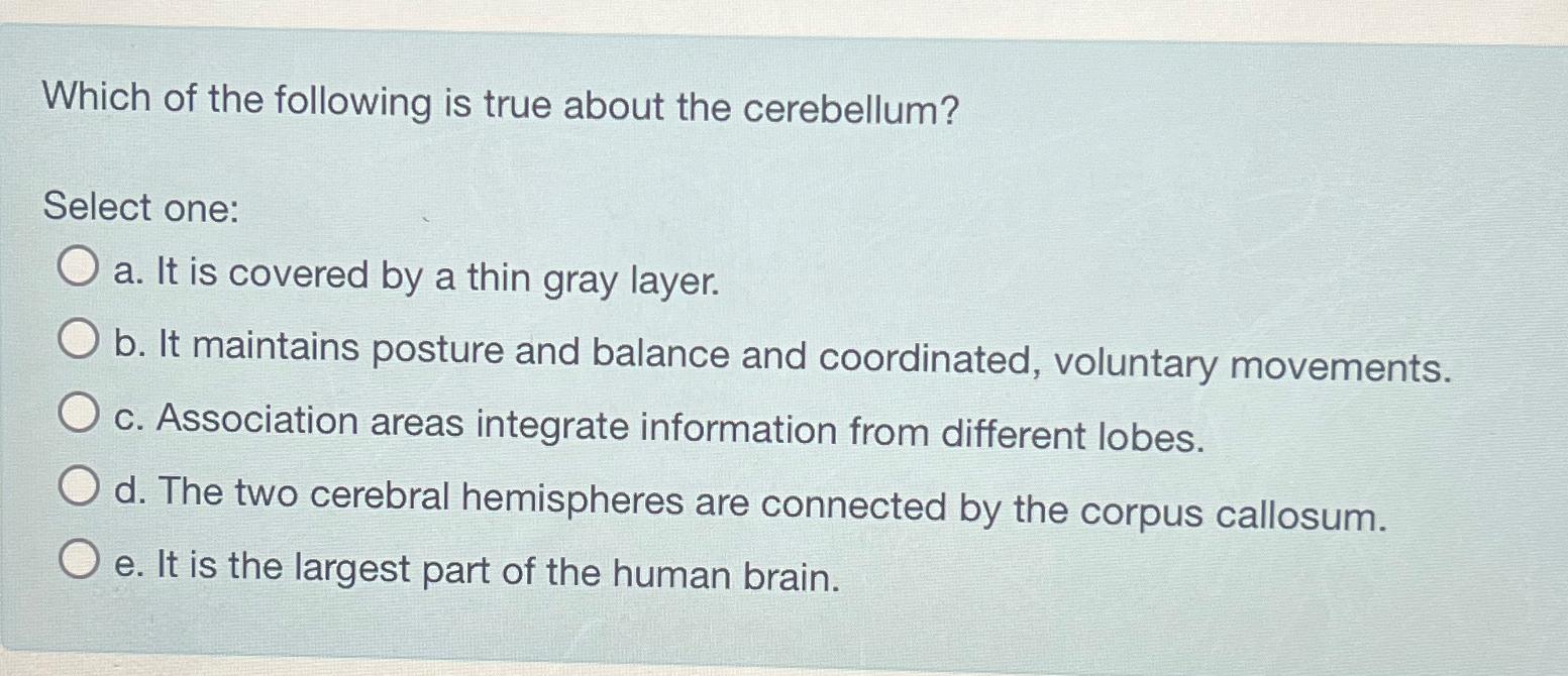 Solved Which of the following is true about the | Chegg.com