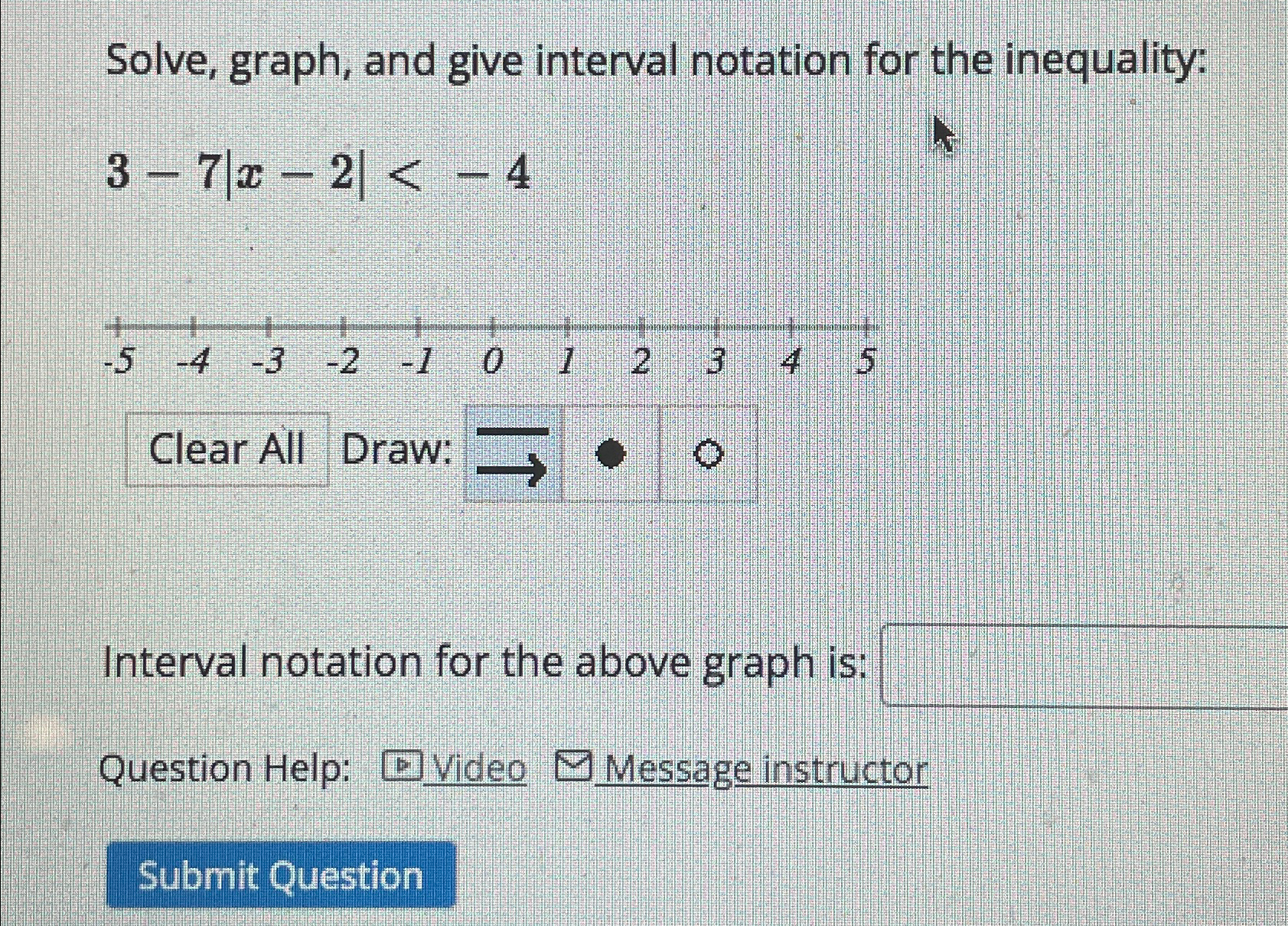 Solved Solve, graph, and give interval notation for the | Chegg.com