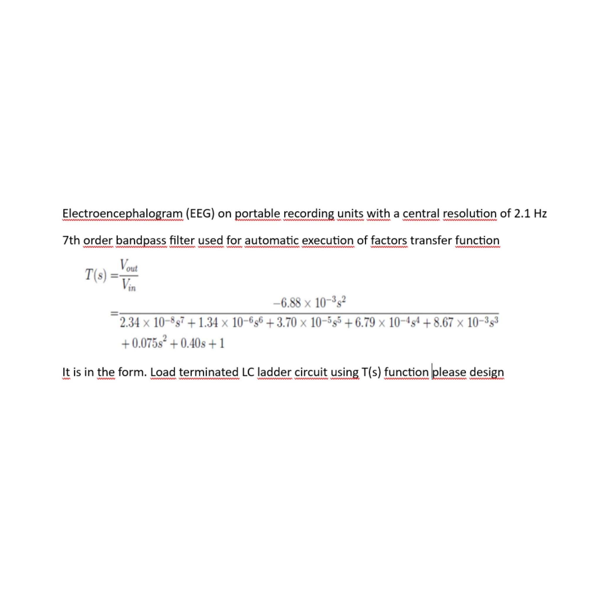 Solved Electroencephalogram (EEG) ﻿on Portable Recording | Chegg.com