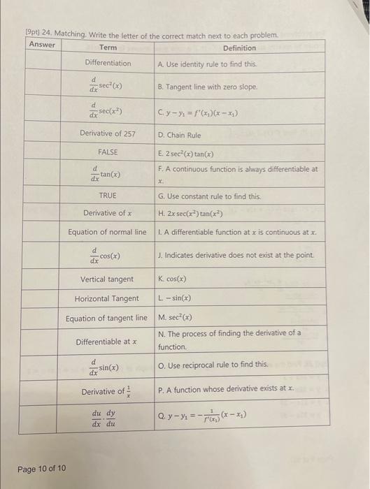 Solved For problems 19 through 23, select all of the | Chegg.com