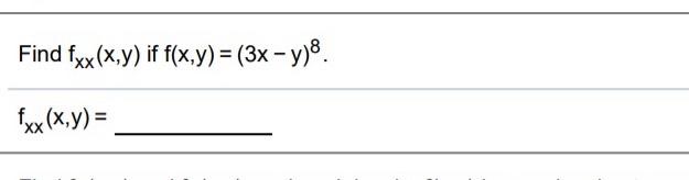 Solved Find Fxxxy If Fxy3x−y8 Fxxxy 4825