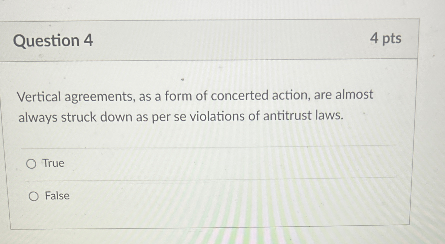 Solved Question 44 ﻿ptsVertical agreements, as a form of | Chegg.com