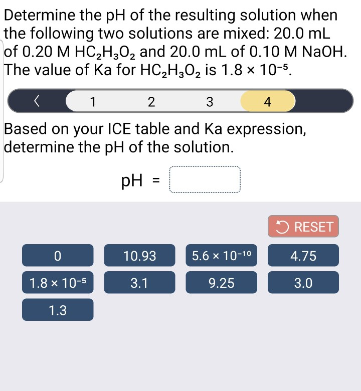 Solved Determine The Ph Of The Resulting Solution When The Chegg Com