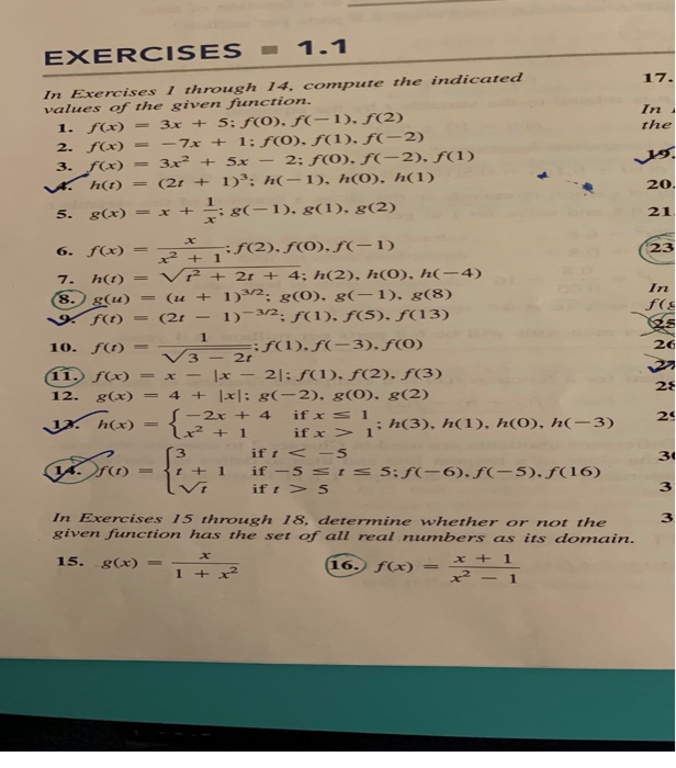 Solved EXERCISES - 1.1 17. In The In Exercises / Through 14. | Chegg.com