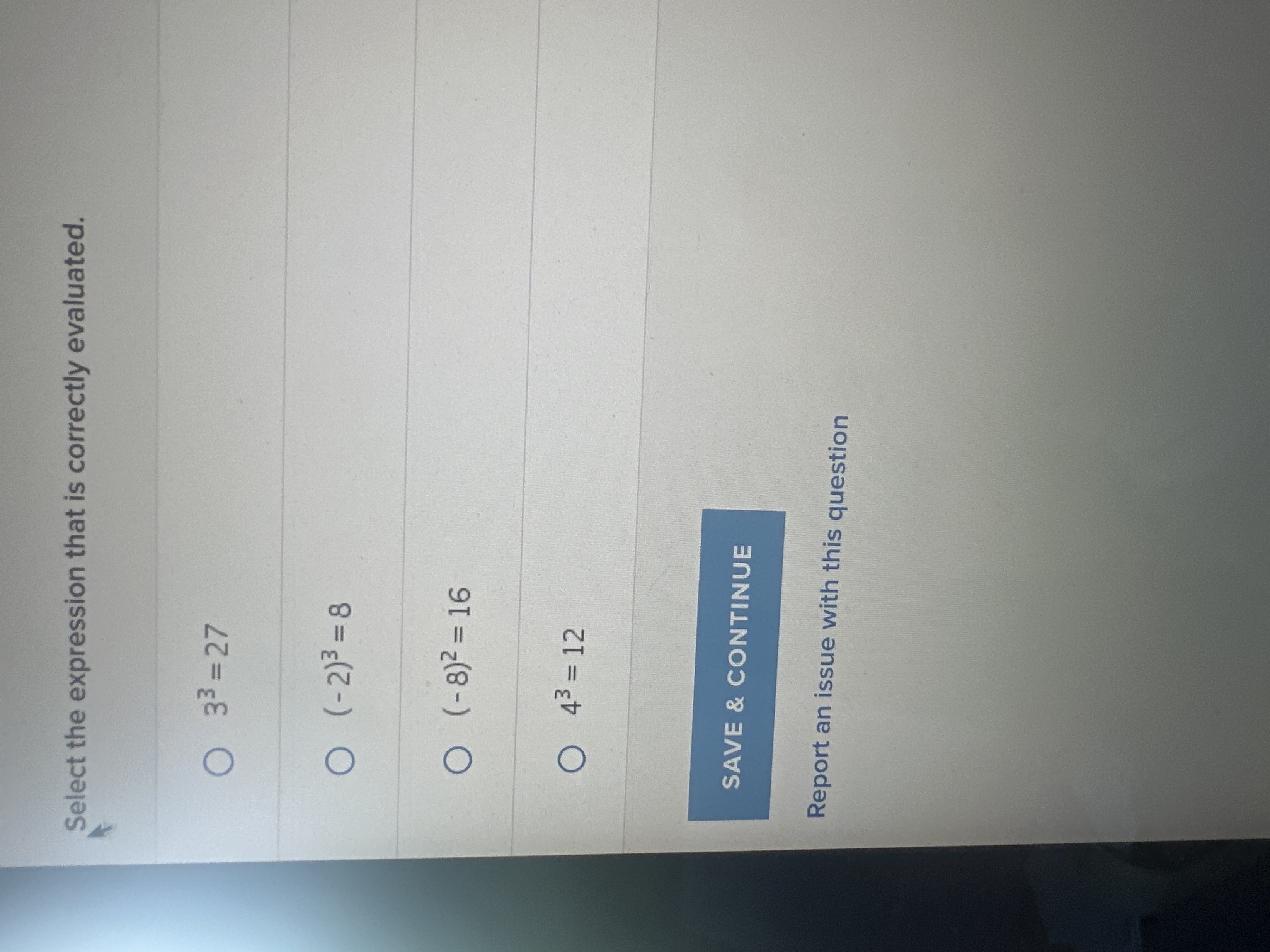 Solved Select the expression that is ﻿correctly | Chegg.com
