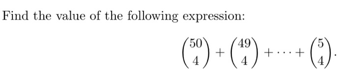 Solved Find the value of the following expression: (9) + | Chegg.com