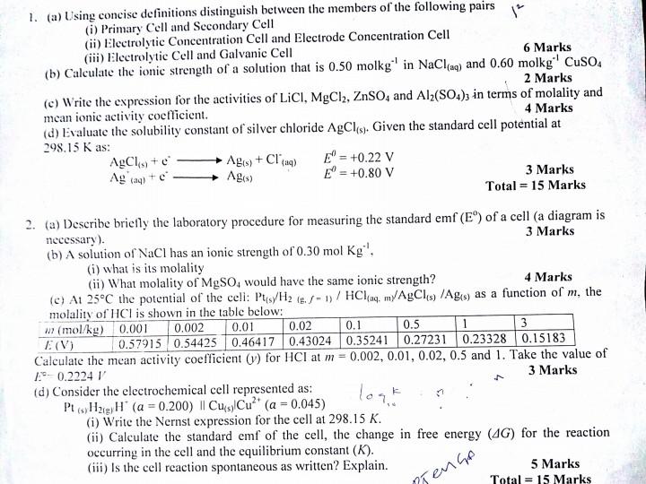 Solved Ag caq +e 1. (a) Using concise definitions | Chegg.com