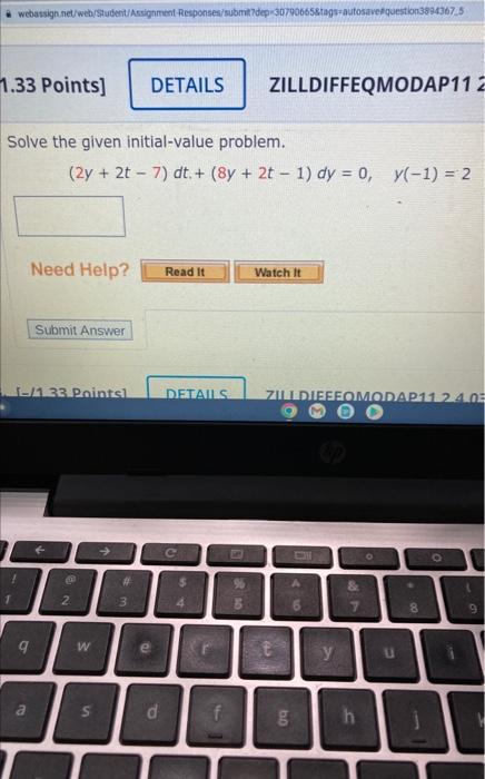 Solved Solve The Given Initial-value Problem. | Chegg.com