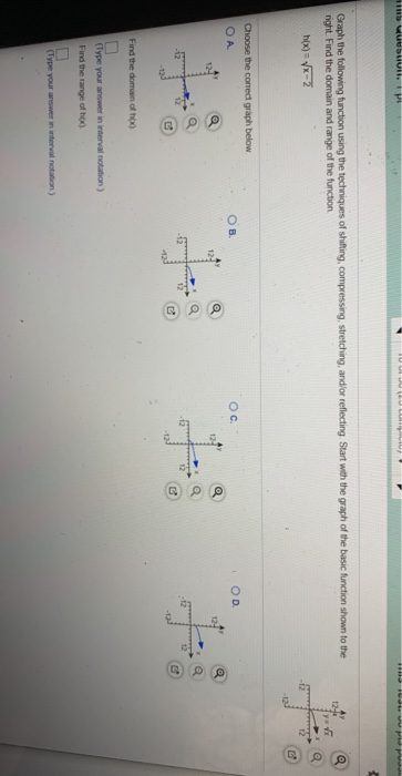 Solved Graph the following function using the techniques of | Chegg.com