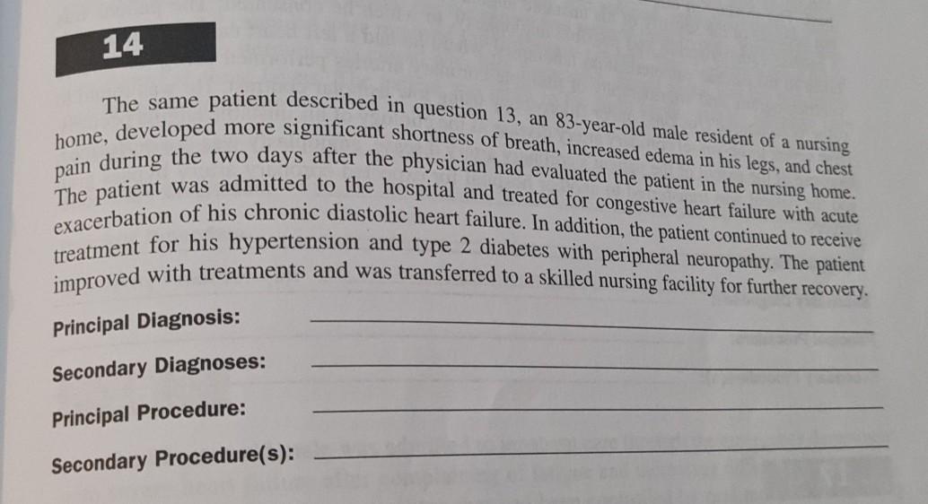Solved ICD-10-CM and ICD-10-PCS for inpatient hospital | Chegg.com