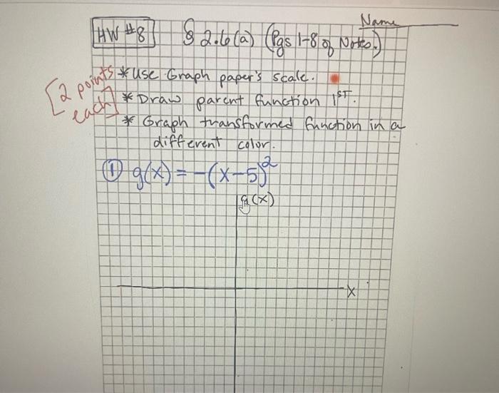 Solved HW ±8 \& 2.6 (a) (Pas 1−8 of Notes.) * * Use Graph | Chegg.com