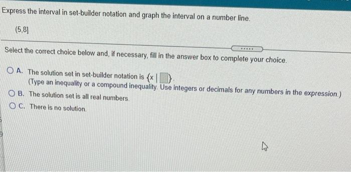 Solved Express the interval in set-builder notation and | Chegg.com