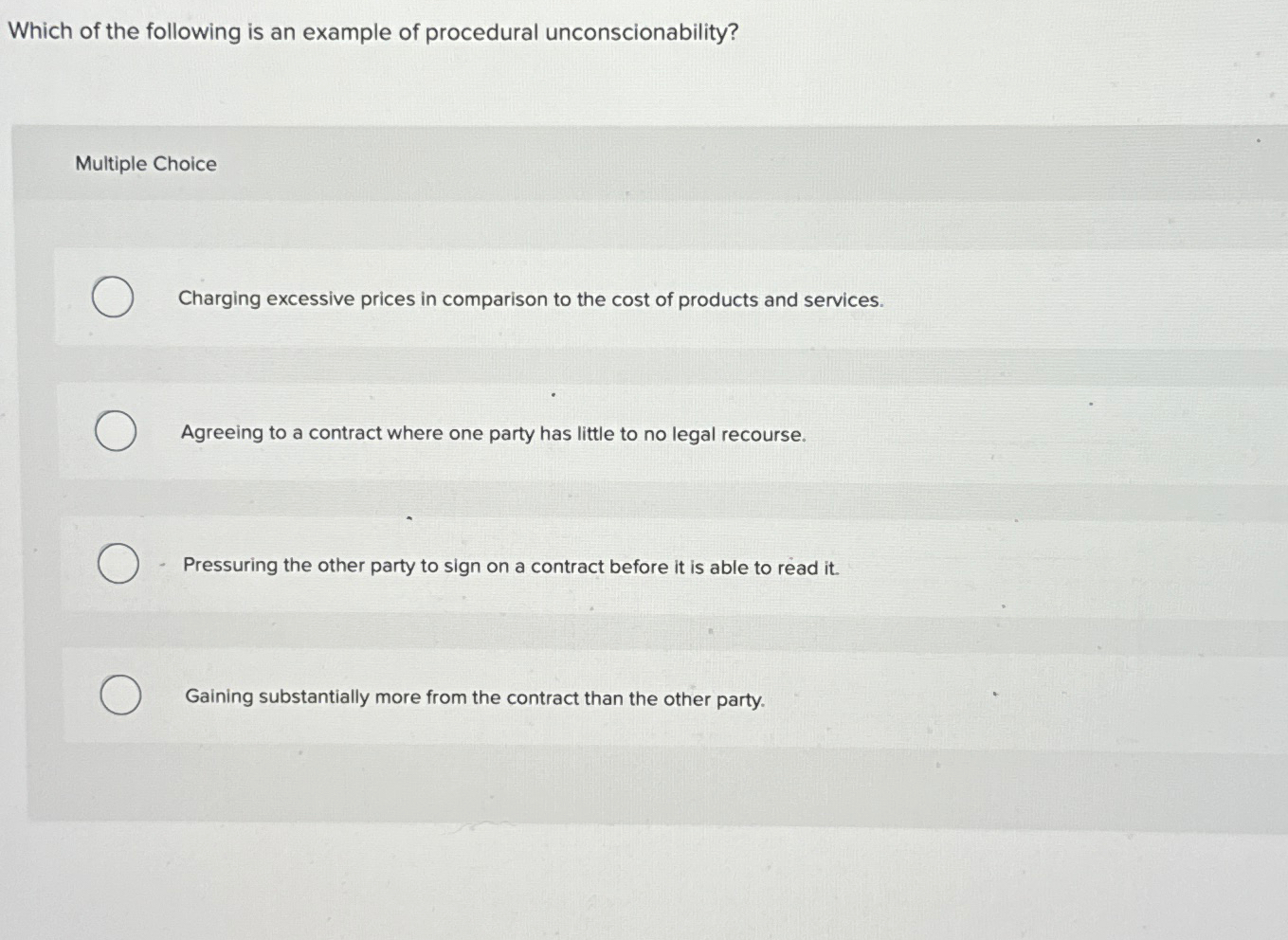 Solved Which of the following is an example of procedural | Chegg.com