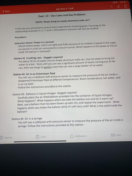 gas laws assignment 3