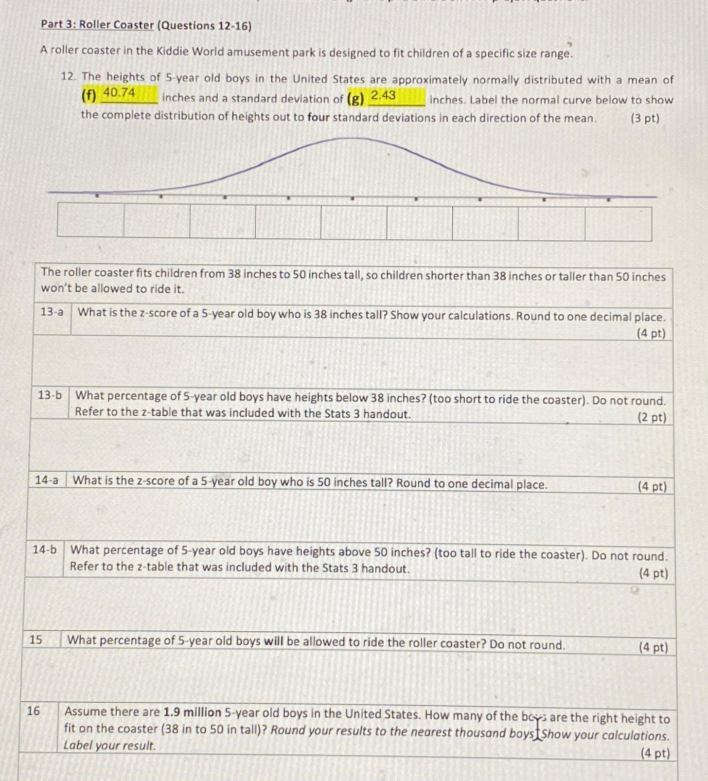 Solved Part 3 Roller Coaster (Questions 1216)A roller