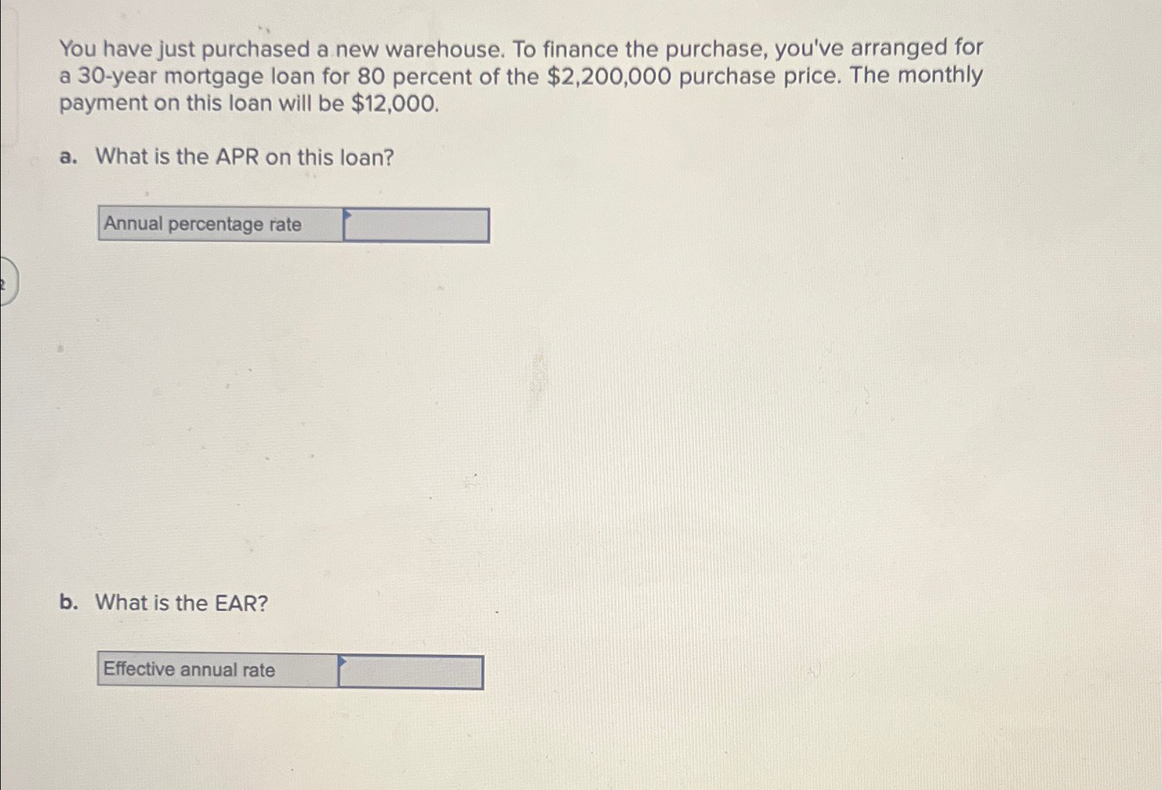 You Have Just Purchased A New Warehouse To Finance Chegg