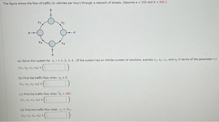 Solved e figure shows the flow of traffic (in vehicles per | Chegg.com