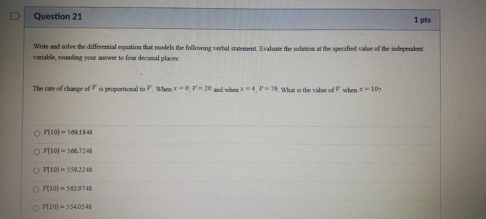 Solved Write and solve the differential equation that models | Chegg.com