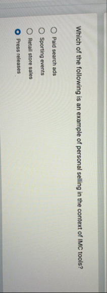 Solved Which of the following is an example of personal | Chegg.com