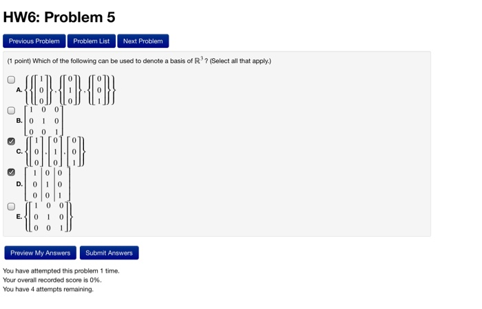 Solved HW6: Problem 5 Previous Problem Problem List Next | Chegg.com