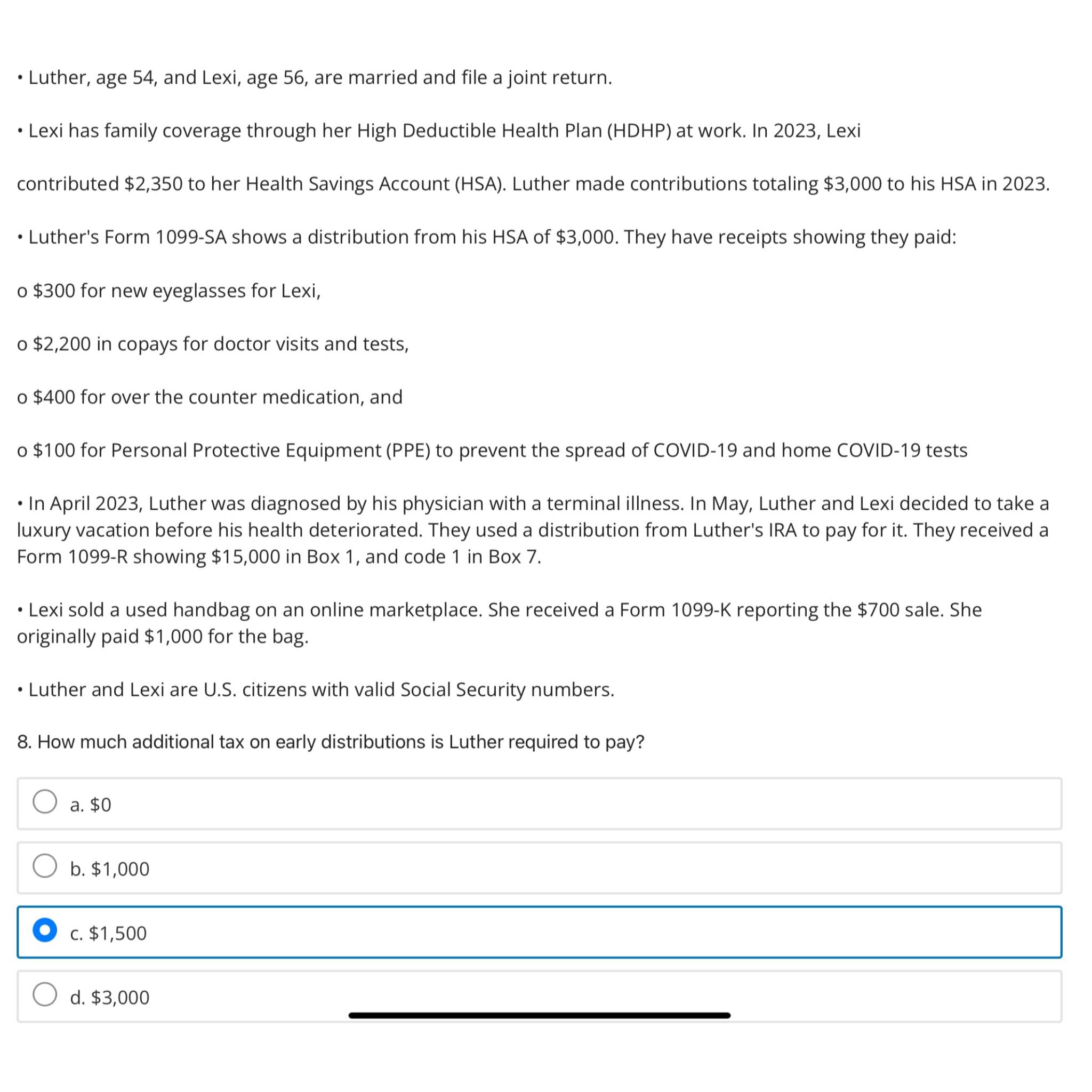 Luther, age 54, ﻿and Lexi, age 56, ﻿are married and