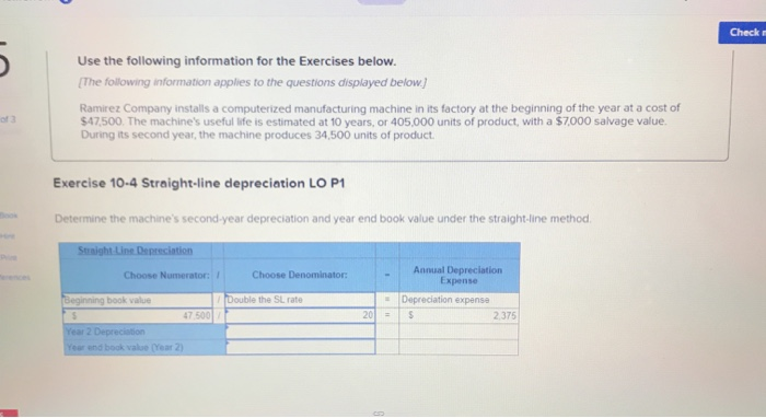 Solved Check n Use the following information for the | Chegg.com